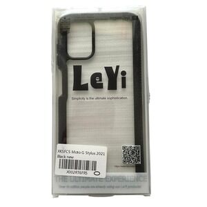New LeYi Moto G Stylus 2021 Phone Case Black Clear Phone Cover Protective
